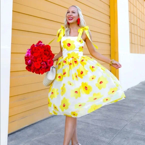 Mae | Dresses | Mae Maed In Nyc Karalena Floral Lemon Drop Dress | Poshmark Mae | Dresses | Mae Maed In Nyc Karalena Floral Lemon Drop Dress | Poshmark